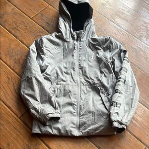 Boys Gray Hooded Jordan Jacket - Size Medium